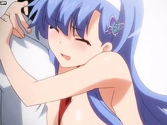 Sweet anime close to stockings having sex