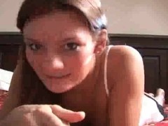 Webcam posture with girl in blue satin lingerie